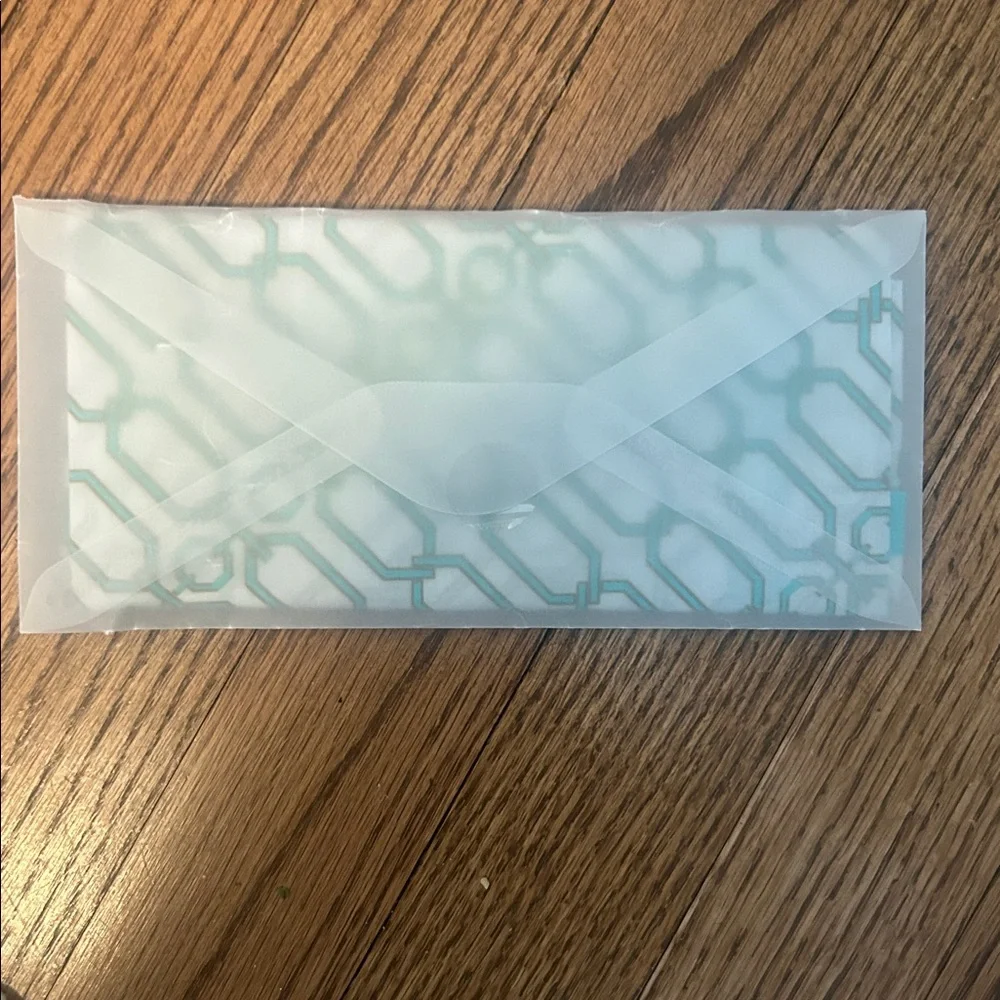 Victoria Beckham ‘97 Portofino Collection Geometric Scarf with Teal Trim NWT
